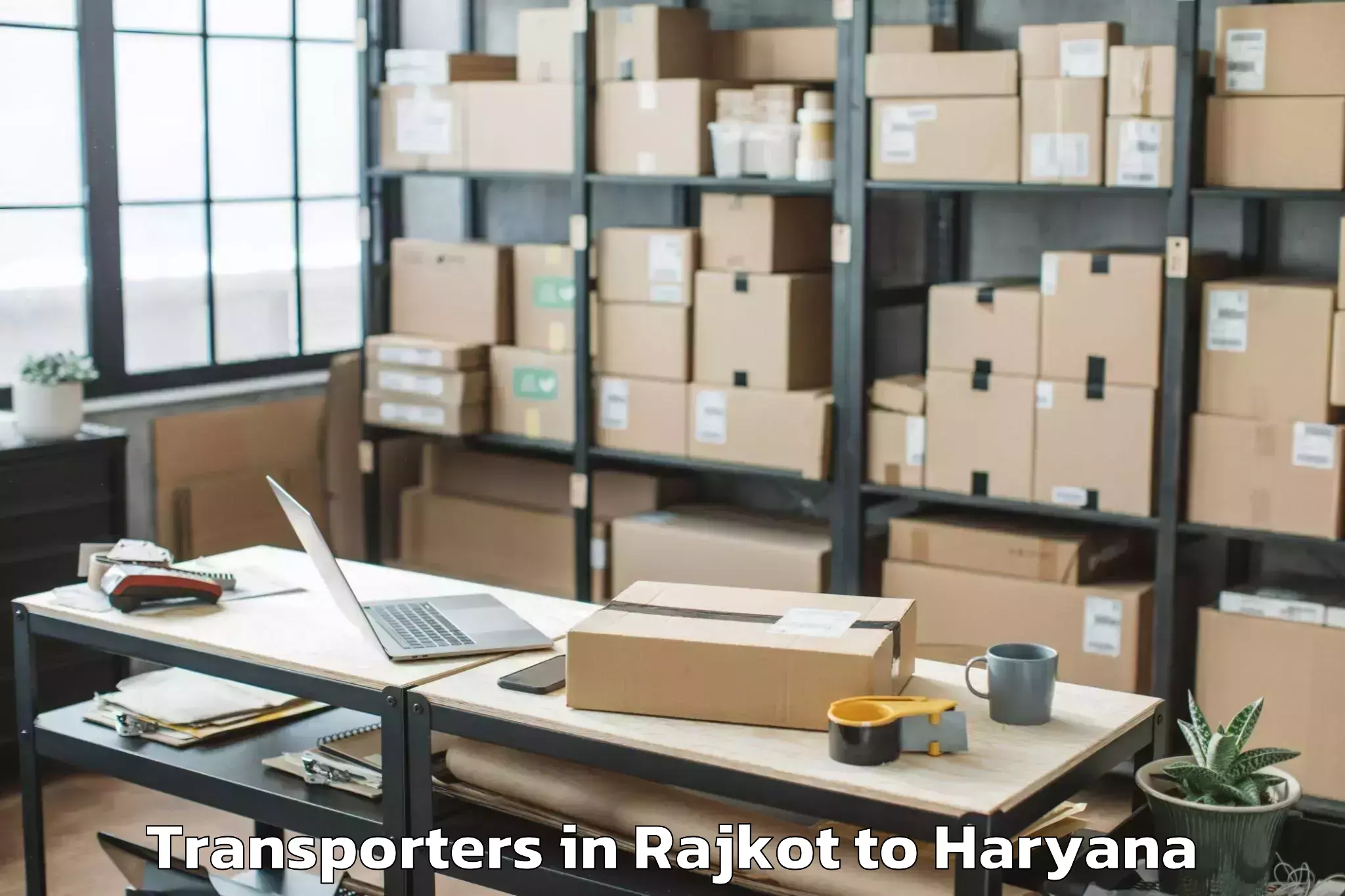 Book Rajkot to Srs Mall Faridabad Transporters Online